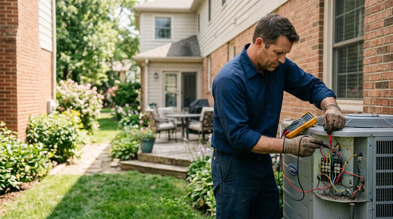 HVAC technician working near Hallieford, VA